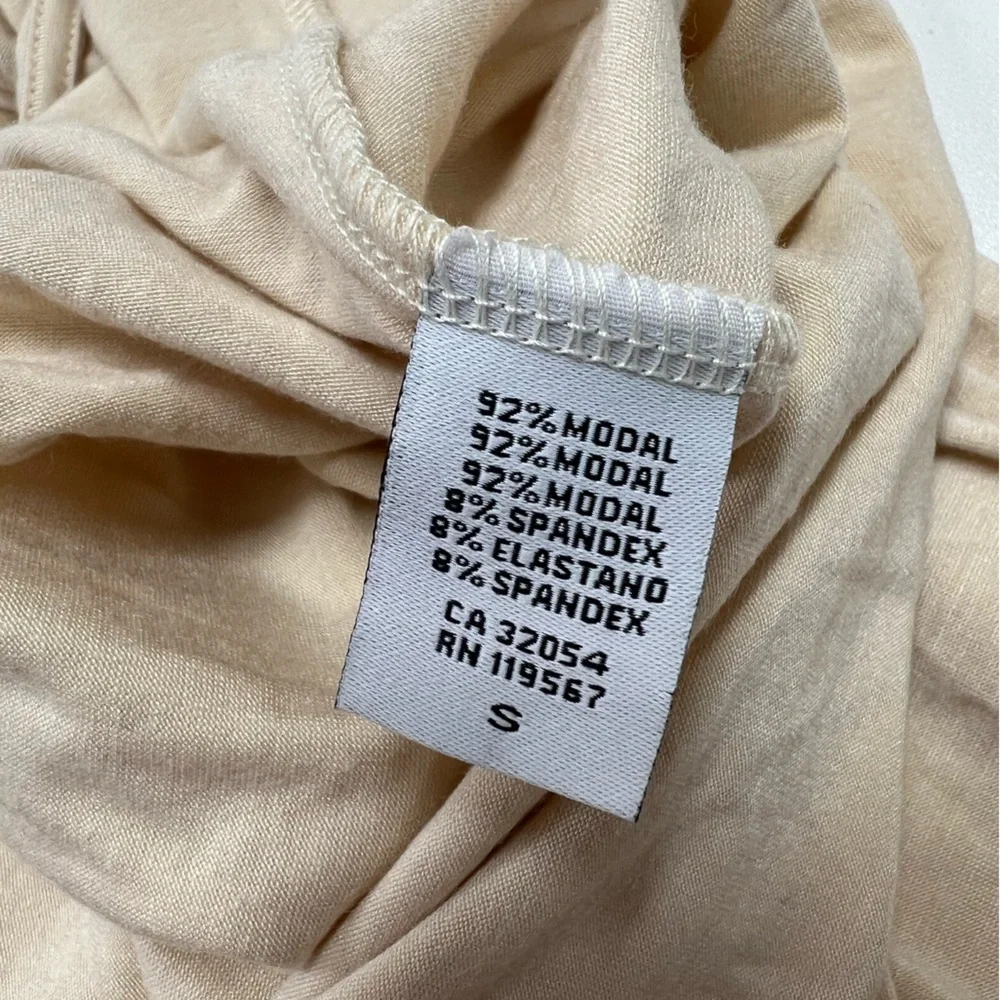 Rachel Pally Beige Long Sleeve Lace Up Top Size Small Modal New